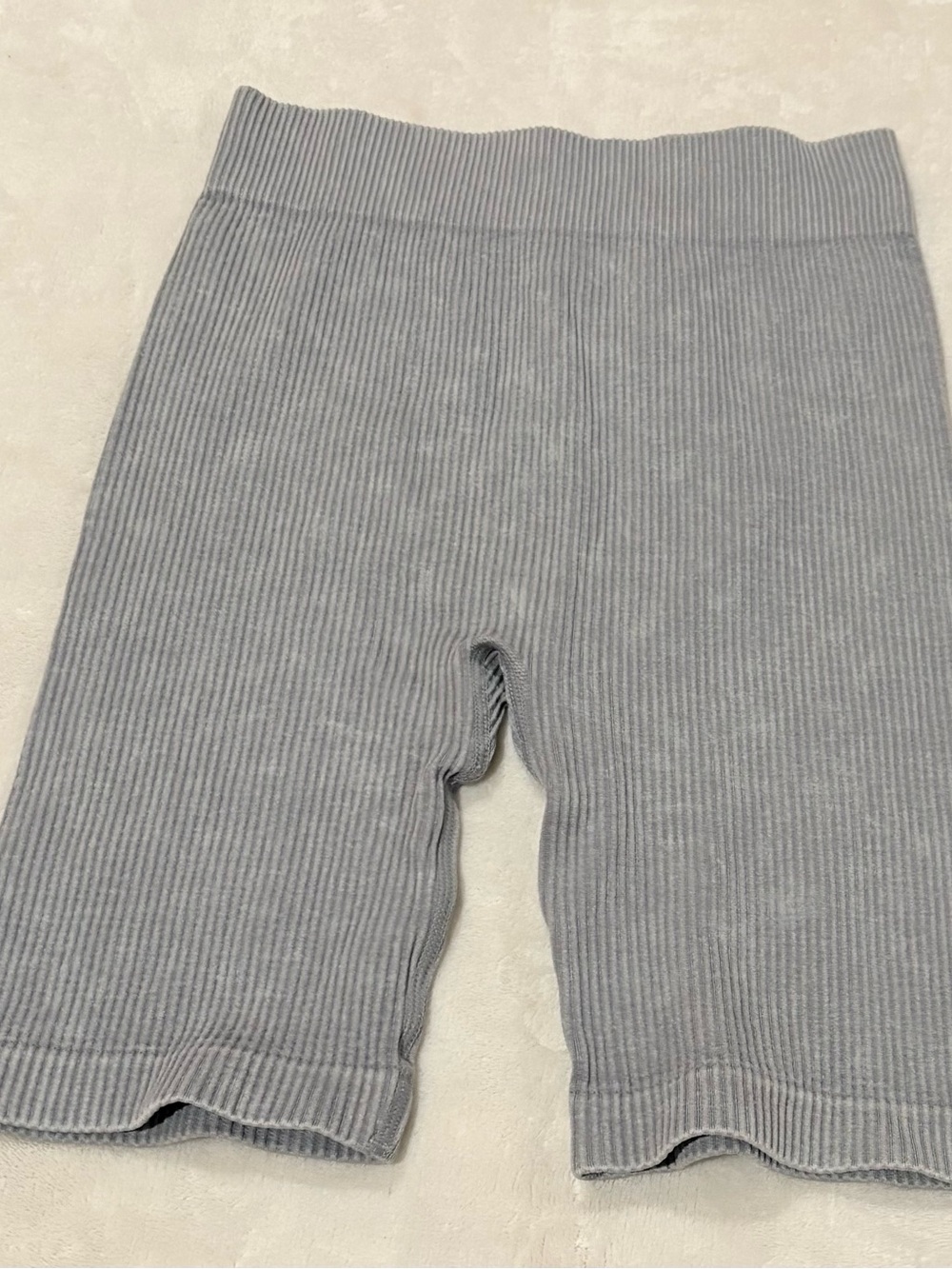 Forever 21 Gray Ribbed Bike Shorts